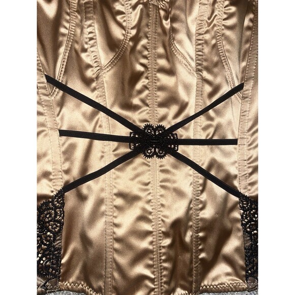 Chantelle Floral-Lace Soft Gold Corset Bustier Iv 36C Shape Wear Lingerie NWT - Picture 2 of 10